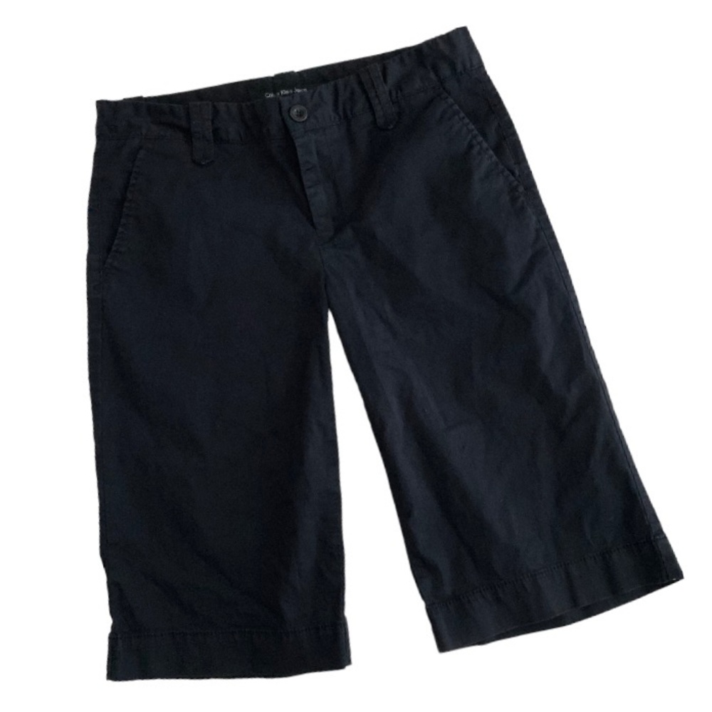 Calvin Klein Black Flat Front Shorts Size 6